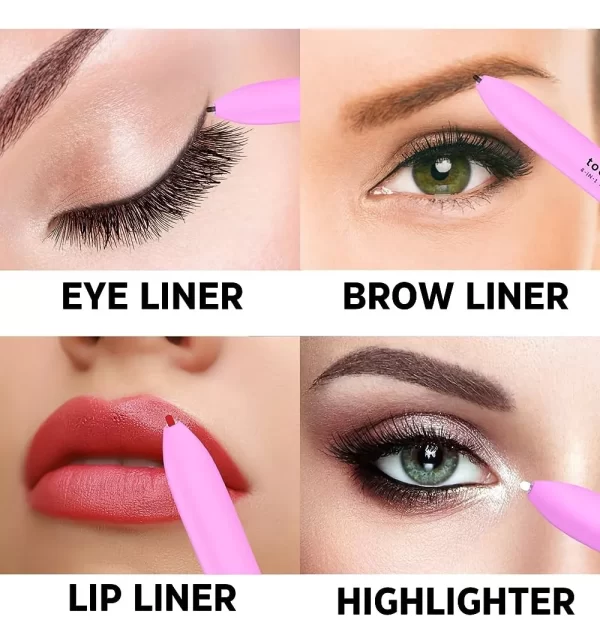 Lapiz Maquillaje 4en1 (Labial Cejas Iluminador Delineador) - Imagen 2