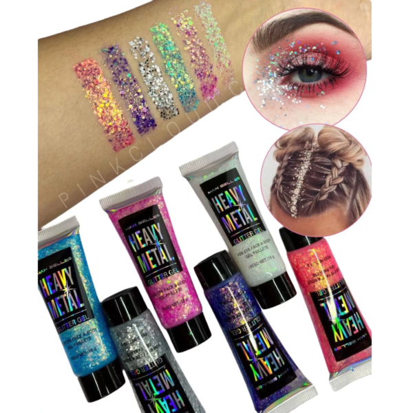 Glitter Gel Holográfico Maquillaje Alta Pigmentación Ushas