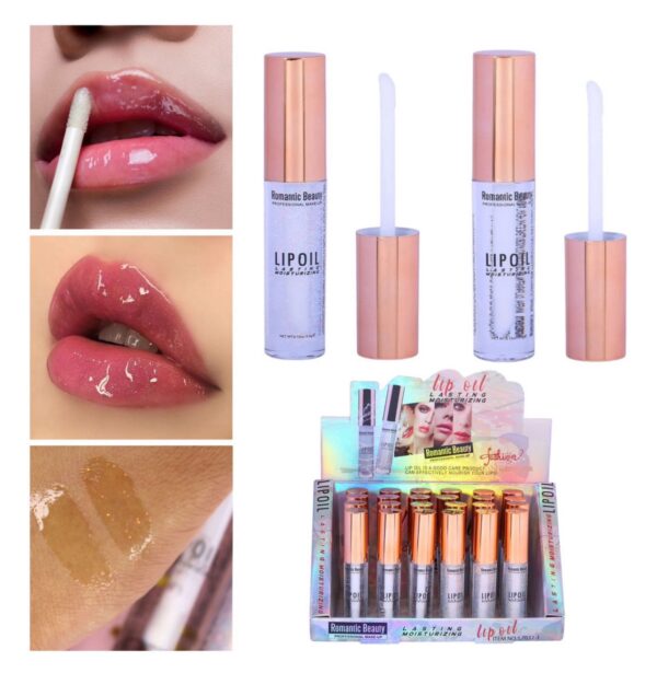 Brillo Labial Transparente o Con Glitter Romantic Beauty - Imagen 2