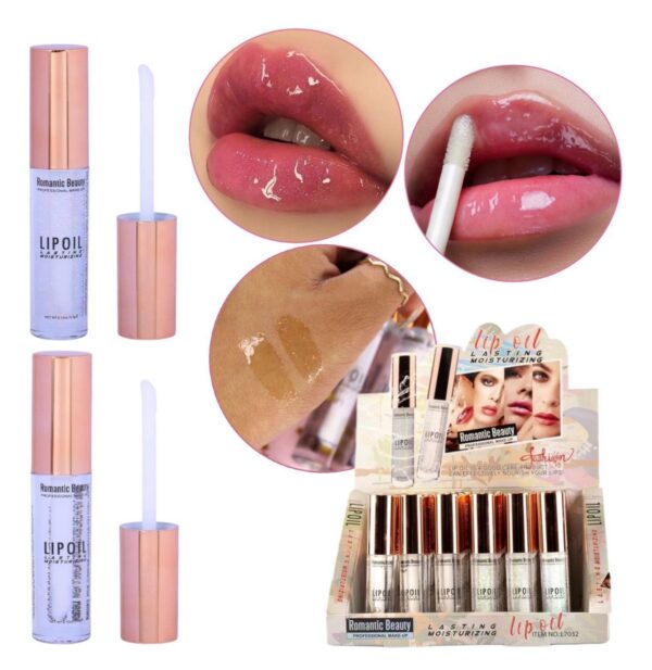 Brillo Labial Transparente o Con Glitter Romantic Beauty