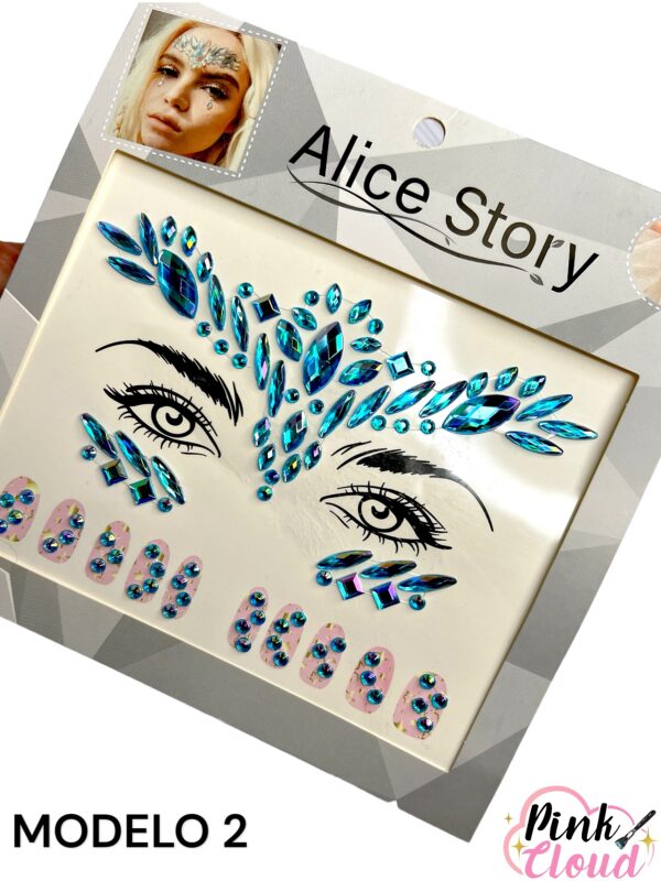 Cristal Facial Gemas Decorativas Adhesivas Maquillaje Alice Story - Imagen 3