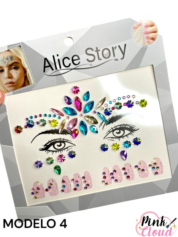 Cristal Facial Gemas Decorativas Adhesivas Maquillaje Alice Story - Imagen 5