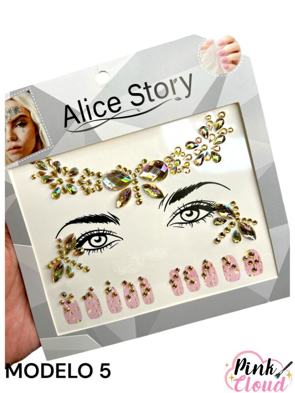 Cristal Facial Gemas Decorativas Adhesivas Maquillaje Alice Story - Imagen 6