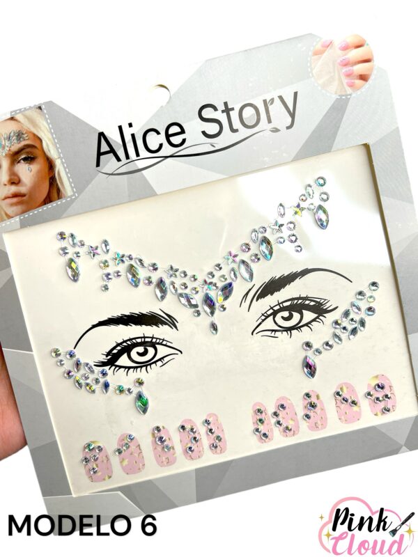 Cristal Facial Gemas Decorativas Adhesivas Maquillaje Alice Story - Imagen 7