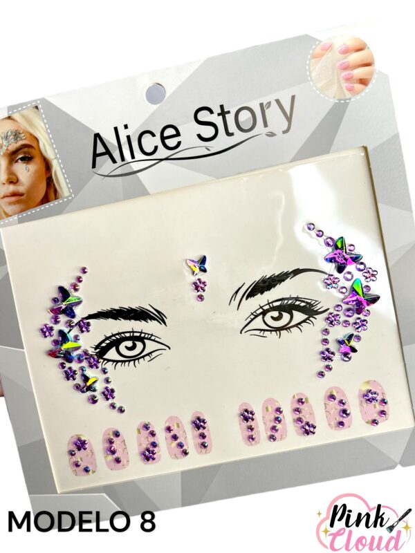 Cristal Facial Gemas Decorativas Adhesivas Maquillaje Alice Story - Imagen 9