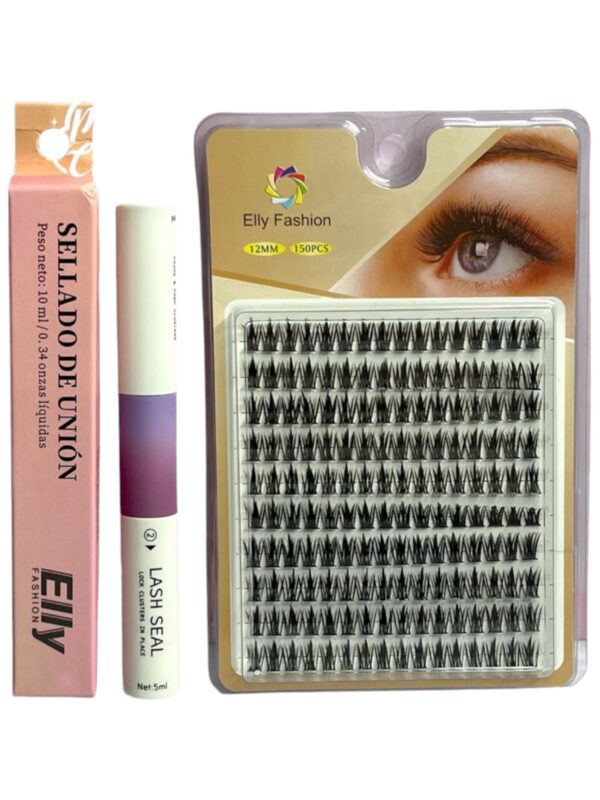 Set Extensiones Pestañas + Adhesivo/Sellador Formato Mascara Elly F