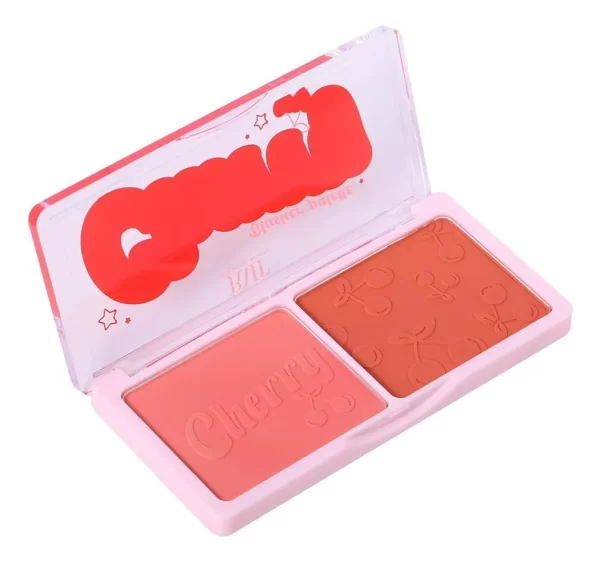 Paleta Rubor 2 Tonos Alta Pigmentación Blush Cherry Romantic Beauty - Imagen 5