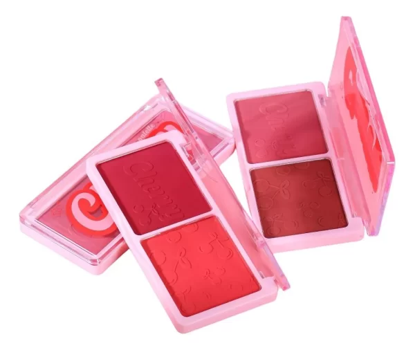 Paleta Rubor 2 Tonos Alta Pigmentación Blush Cherry Romantic Beauty - Imagen 6