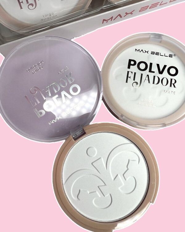 Polvo Compacto Matte Fijador Larga Duración Max Belle - Imagen 2