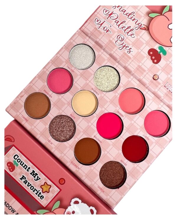 Paleta 12 Tonos Sombras Peach- Luckylily - Imagen 2