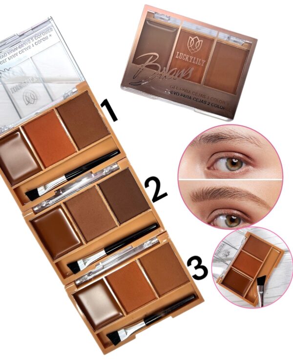 Sombras para Cejas Gel+ 2 Tonos Luckylily - Imagen 2