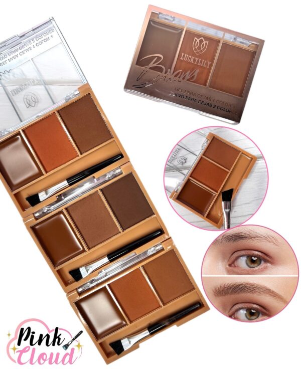 Sombras para Cejas Gel+ 2 Tonos Luckylily