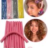 12 Tubos / Rulos Bigudíes 16mm Cabello Ondulado Sin Calor