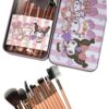 Set 12 Brochas Maquillaje- Sanrio Caja Metálica