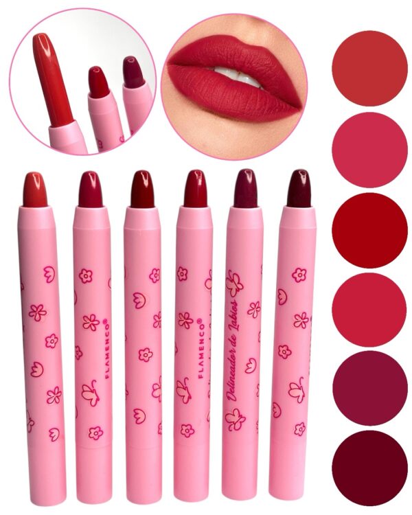 Labial Delineador Retráctil Flamenco Velvet - Imagen 2