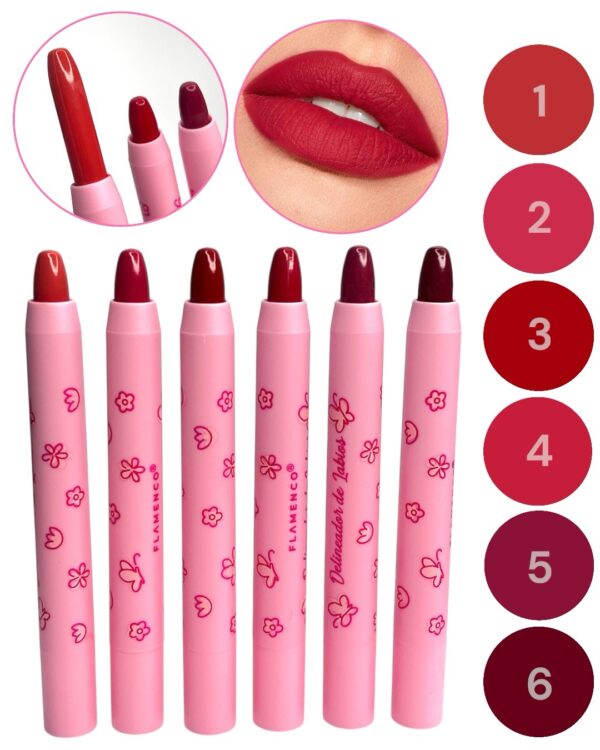 Labial Delineador Retráctil Flamenco Velvet