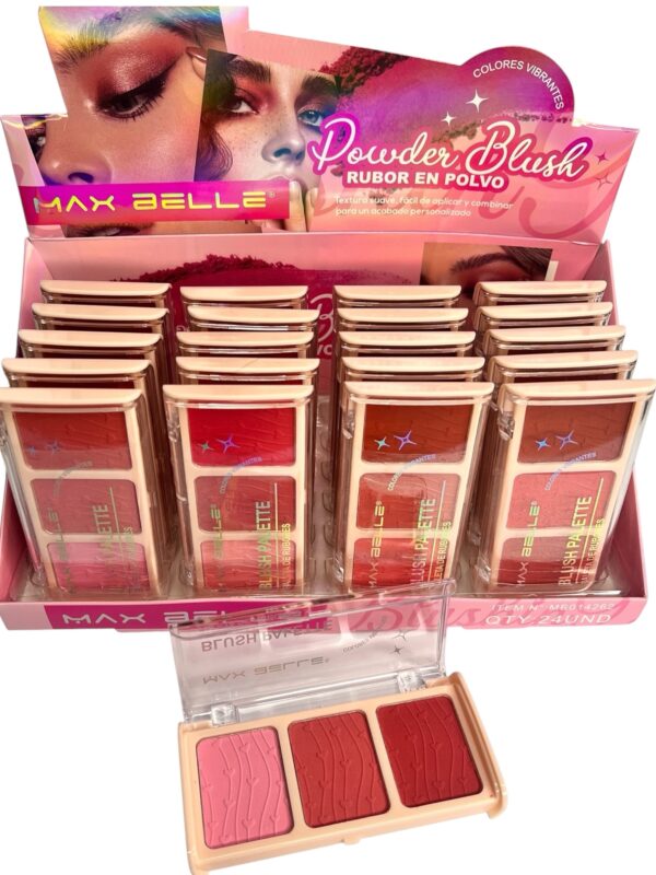 Paleta Rubor Blush 3 Tonos Max Belle - Imagen 3