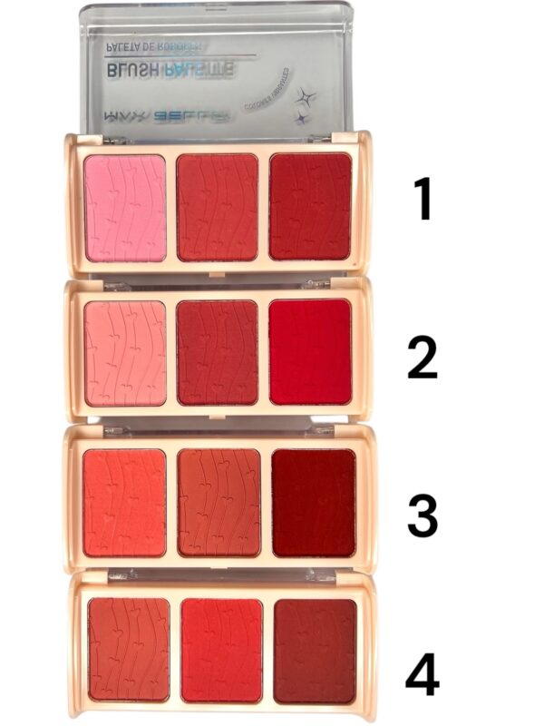 Paleta Rubor Blush 3 Tonos Max Belle - Imagen 2