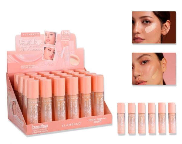 Corrector Liquido Camuflaje Ojeras y Manchas Hidratante 12 Horas Flamenco - Imagen 4