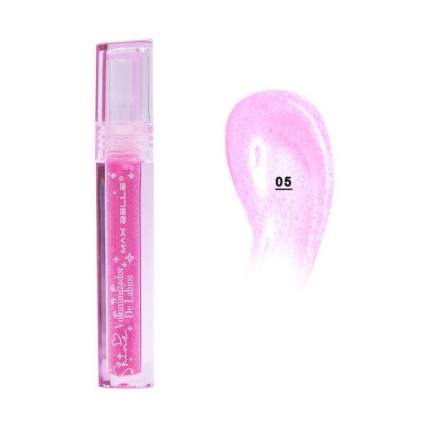 Brillo Labial Con Glitter Efecto Plump Voluminizador Max Belle - Imagen 7