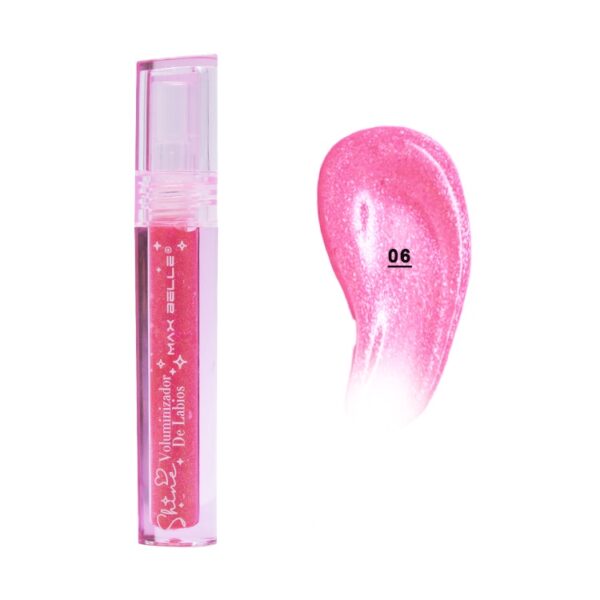 Brillo Labial Con Glitter Efecto Plump Voluminizador Max Belle - Imagen 8