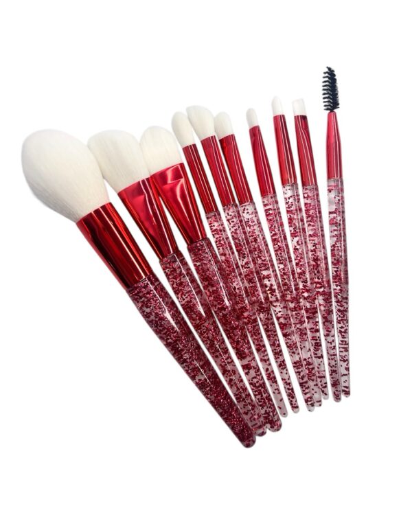 Set de 10 Brochas para Maquillaje Glitter - Imagen 5