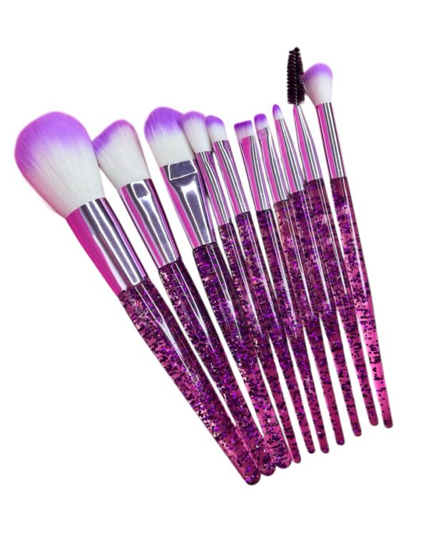 Set de 10 Brochas para Maquillaje Glitter