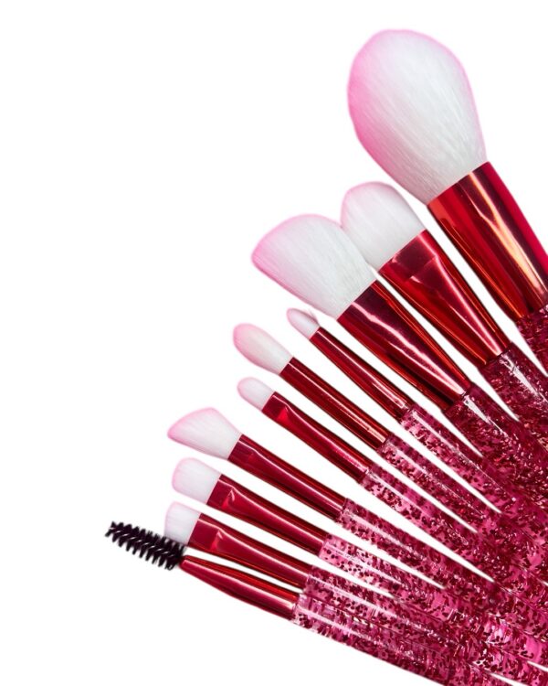 Set de 10 Brochas para Maquillaje Glitter - Imagen 4