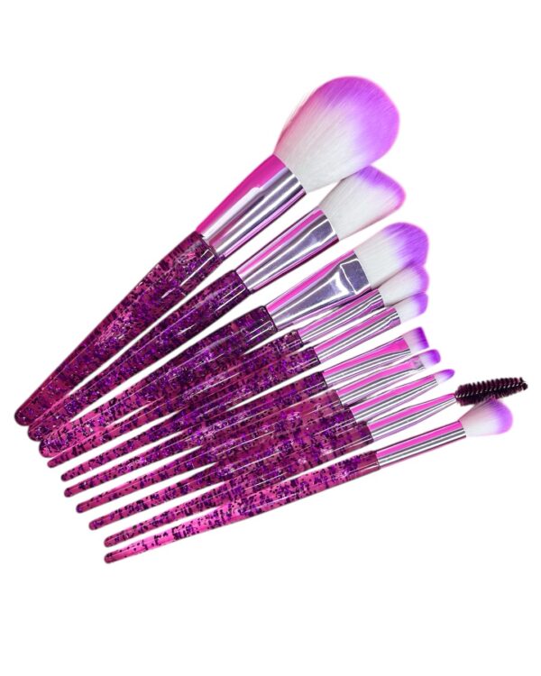 Set de 10 Brochas para Maquillaje Glitter - Imagen 2