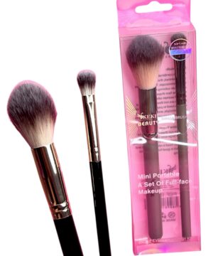 Set 2 Brochas Multifuncional Polvo Rubor Sombras Maquillaje Keke