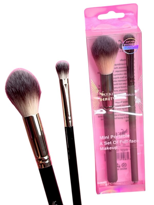 Set 2 Brochas Multifuncional Polvo Rubor Sombras Maquillaje Keke