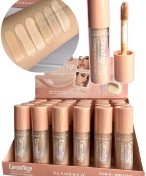 Corrector Liquido Camuflaje Ojeras y Manchas Hidratante 12 Horas Flamenco