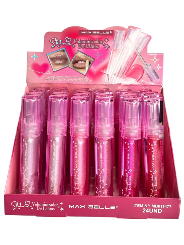 Brillo Labial Con Glitter Efecto Plump Voluminizador Max Belle - Imagen 10