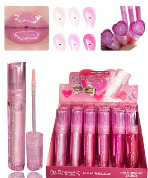 Brillo Labial Con Glitter Efecto Plump Voluminizador Max Belle